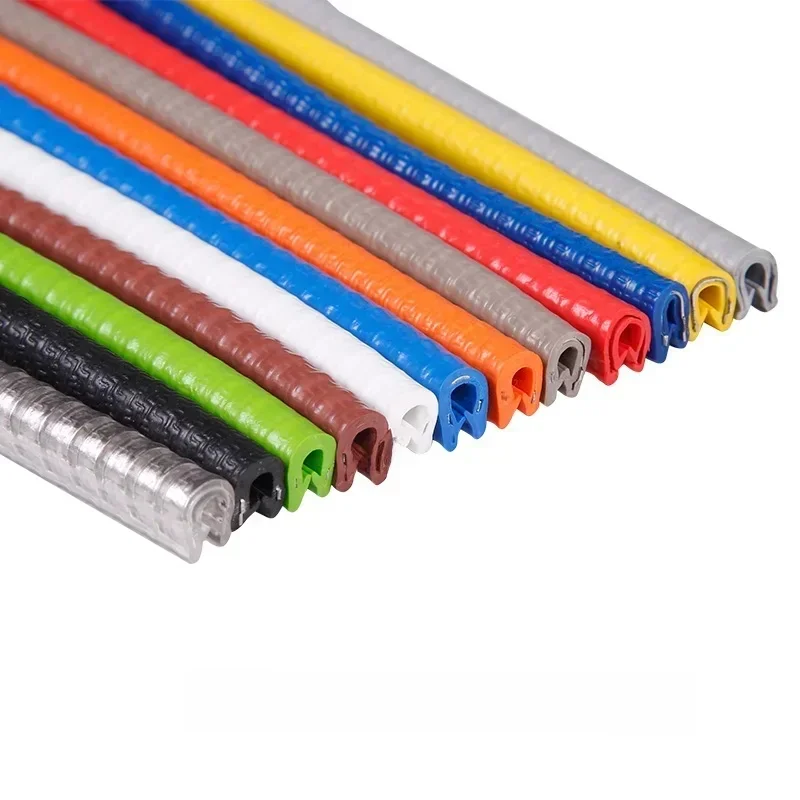 Bande d'étanchéité en forme de U de 1 à 5 mètres, bordure en caoutchouc, bande de Protection anti-rayures colorée pour porte de voiture, tôle de fer, tôle d'acier, machines