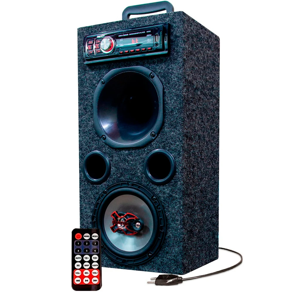 Vertical Amplified Residential Bob Box 6 Inch Active 100W Bluetooth Driver/USB/SD/Aux/FM