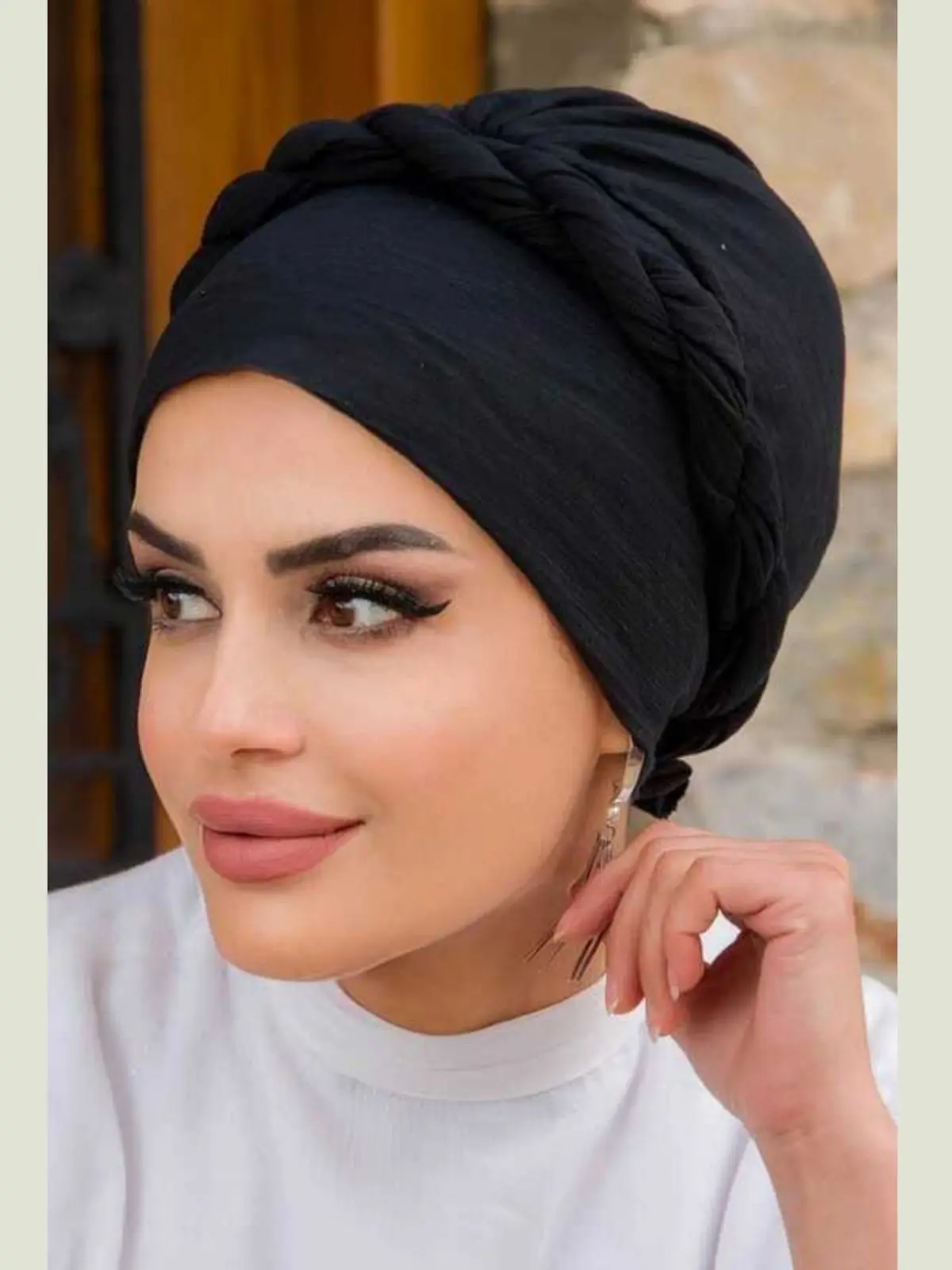 Corded Twisted  Ready Bonnet, Buy 2 Get 1 Free, Bonnet Muslim Fashion Shawl Casual Bonnet Summer Clothing Muslim Woman