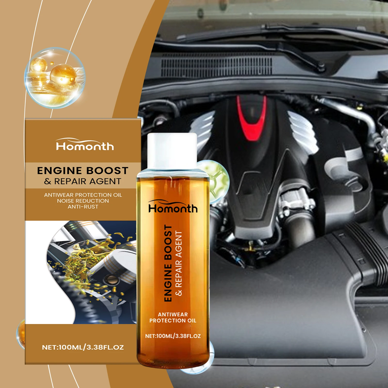 

HOMONTH 100 мл: Присадка для двигателя (повышение мощности, ремонт, снижение шума, устранение дрожания, улучшение сгорания) – Автоаксессуары 100 мл