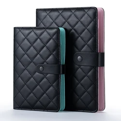 Vintage Leather Diary Travel Journal Notebook Mini Pocket Refillable Ring Binder A6 A5 Kawaii Black Quilted Planner