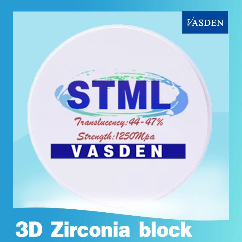 Imagem -03 - Multilayer Zirconia Block Super Translúcido Dental Zircônia em Branco 98 mm Cadcam Milling Disc 16 Cores Vasden3d