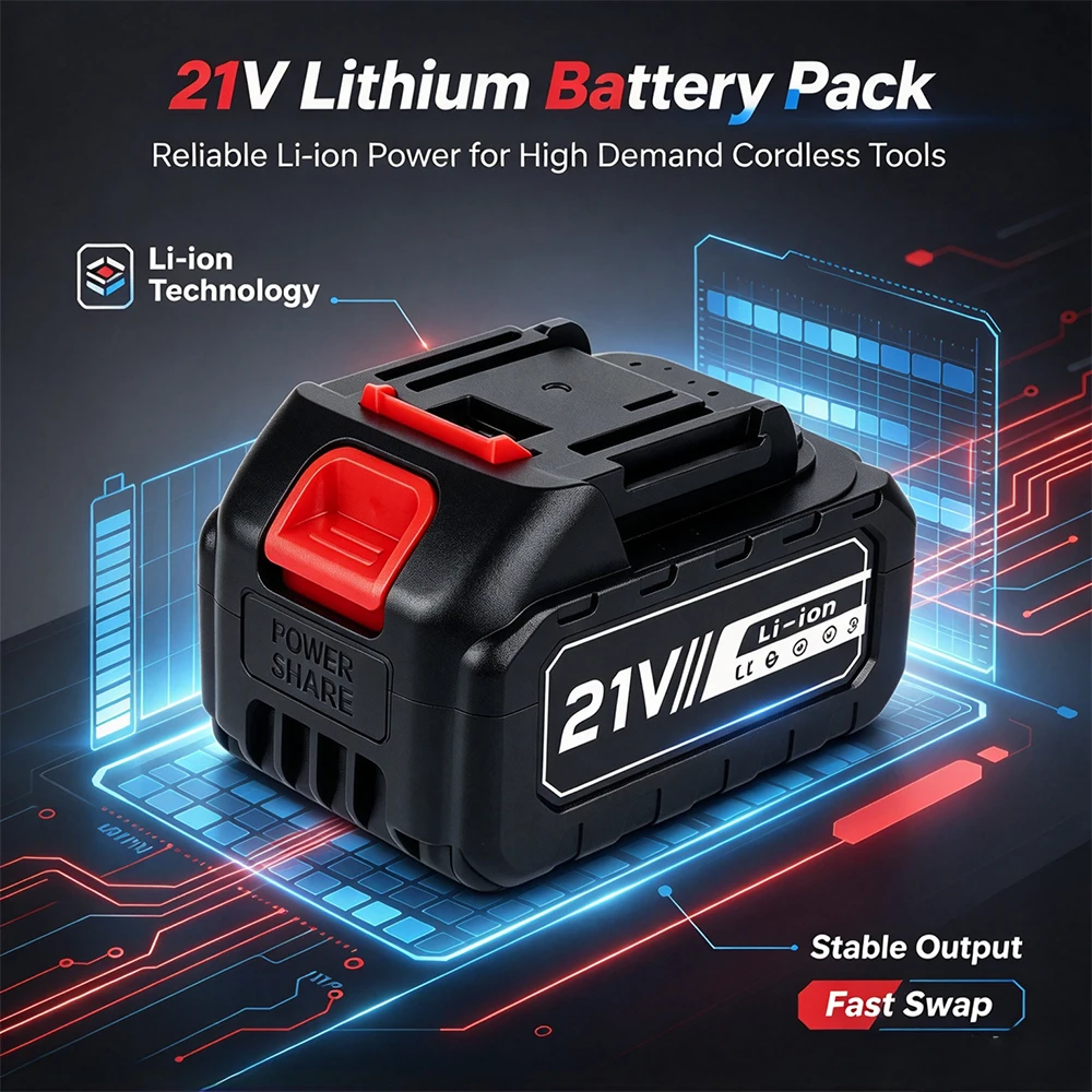 Pacco batterie al litio da 21 V, qualità industriale, batterie di ricambio 18650 per utensili elettrici a batteria Makita, con protezione 3MOS, batteria ad alta capacità per utensili elettrici.