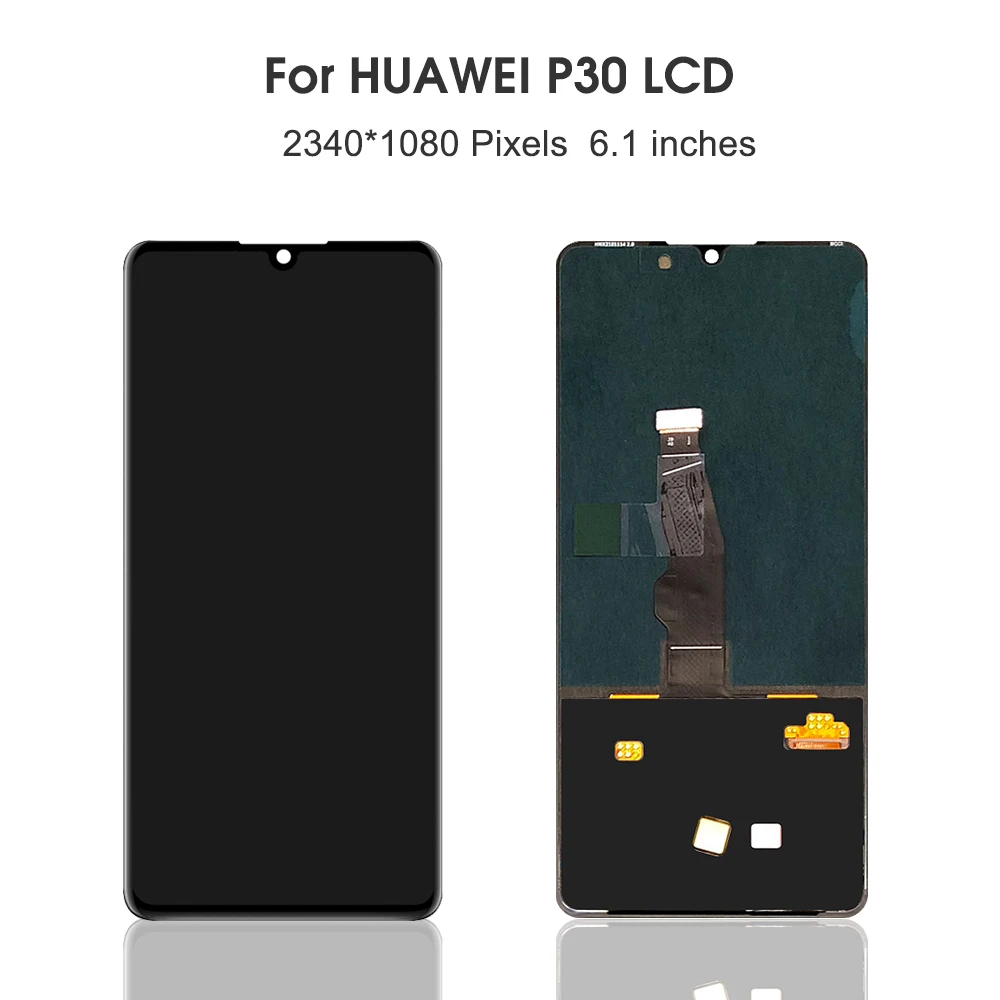 6.1 en effet Super Amoled pour Huawei P30 écran LCD ELE-L29 Hébergements eur d'écran tactile pour Huawei P30 avec remplacement d'écran d'empreintes digitales