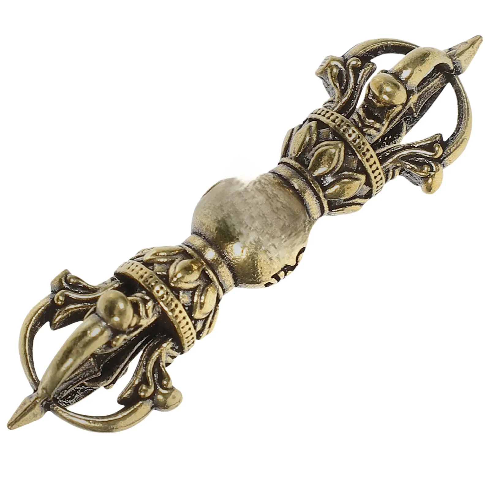 Poignée de pilon Vajra démoniaque en laiton à Six caractères, artefact religieux, Figurine décorative, ornement Vintage