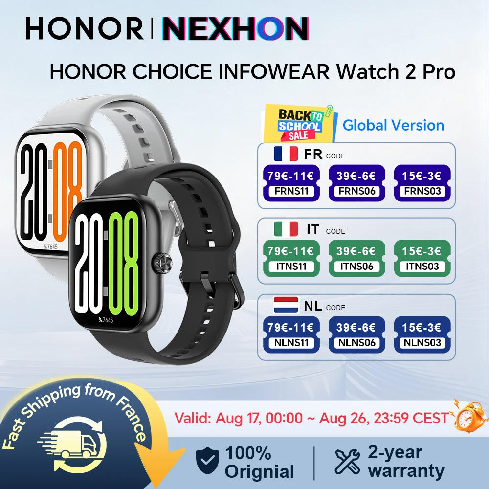 Reloj Inteligente HONOR CHOICE Watch 2 Pro, Versión Global, Pantalla AMOLED de 1.97 Pulgadas con Bisel Delgado… — oferta en AliExpress