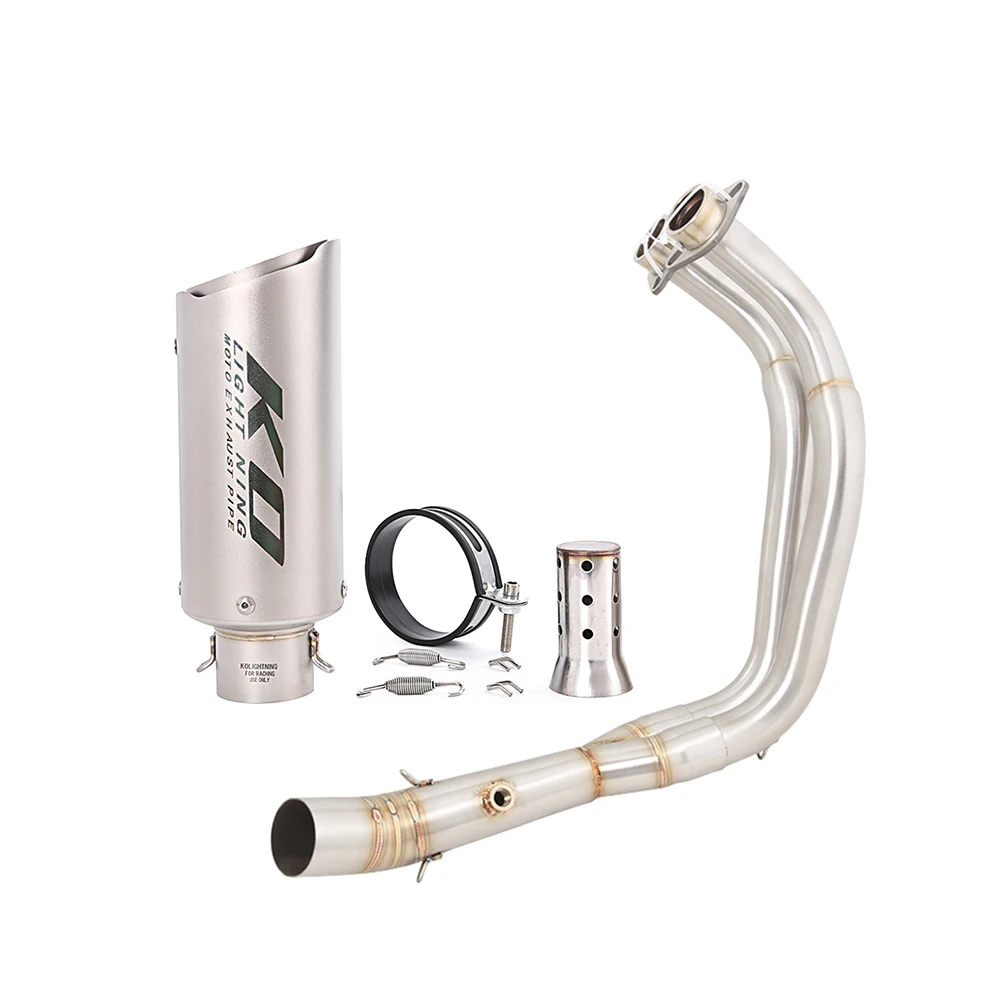 Motorcycle Full Exhaust System Header Pipe Stainless Steel Muffler For YAMAHA YZF-R7 2021-2025 MT07 FZ07 2014-2024 2