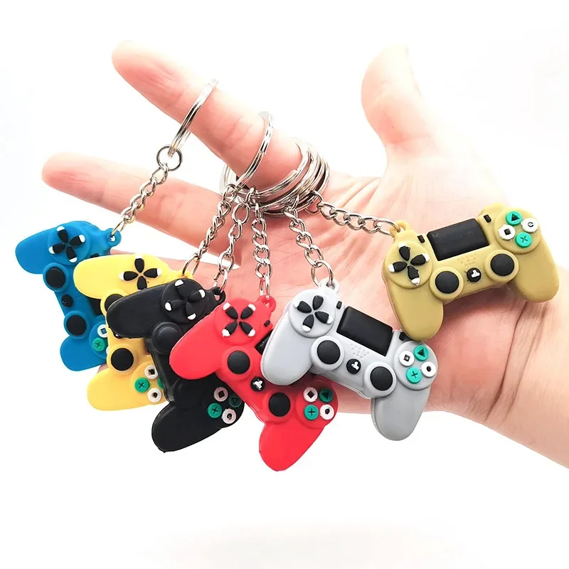Mignon PVC Machine de jeu porte-clés manette de jeu Joystick porte-clés PS4 Console de jeu porte-clés sac voiture suspendus porte-clés