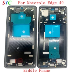 Middle Frame Center Chassis Cover Metal Housing For Motorola Edge 40 Phone LCD Frame Repair Parts