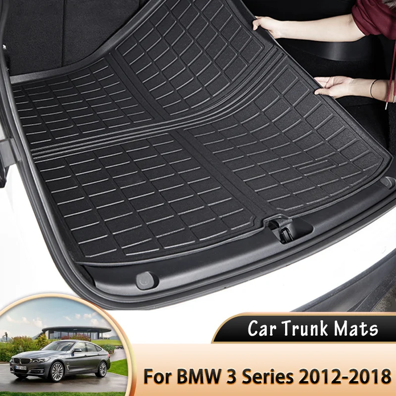for BMW 3 Series F30 2012~2018 2017 2016 EVA Car Rear Trunk Mats Waterproof Protective Liner Trunk Tray Floor Mat Accessories