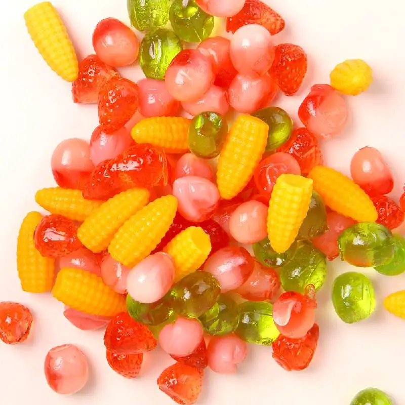 جيلي الفاكهة مزيج 5 نكهات ، 5 نكهات ، تشابك ، حلو ، طازج منخفض تفاح وورق خوخي وبرتقال تفاح وبرتقال تفاح