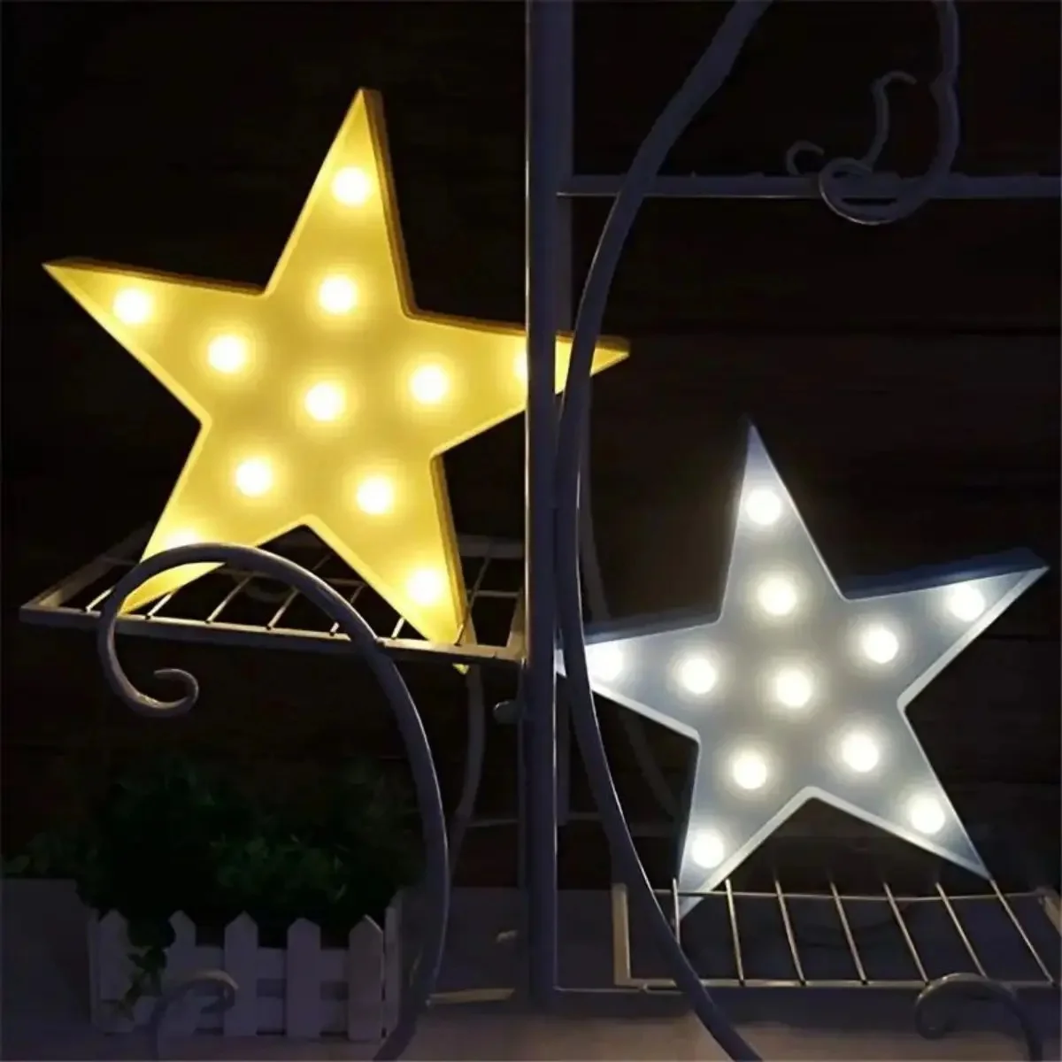 Néon Portable, pentagramme LED vibrant pour chambres de filles, décoration murale et événements festifs, crée une ambiance magique, 1 pièce