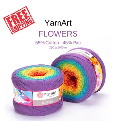 Yarnart Flowers Cake 55% bawełna-45% Pac wełniany miękki sweter szydełkowy letni szal sukienka dziewiarska ręcznie robiona przędza do DIY