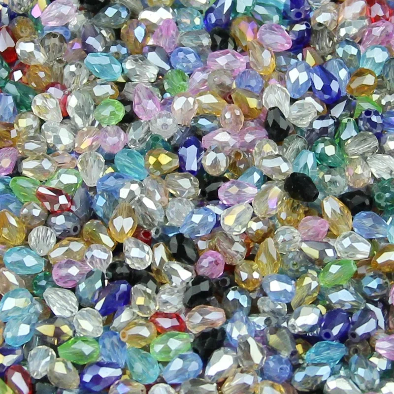 JHNBY AAA kropla wody w kształcie gruszki z austriackimi kryształami koraliki 4*6mm 100 sztuk luźna koralik bransoletka z kulką akcesoria do wyrobu biżuterii DIY — zdjęcie 2