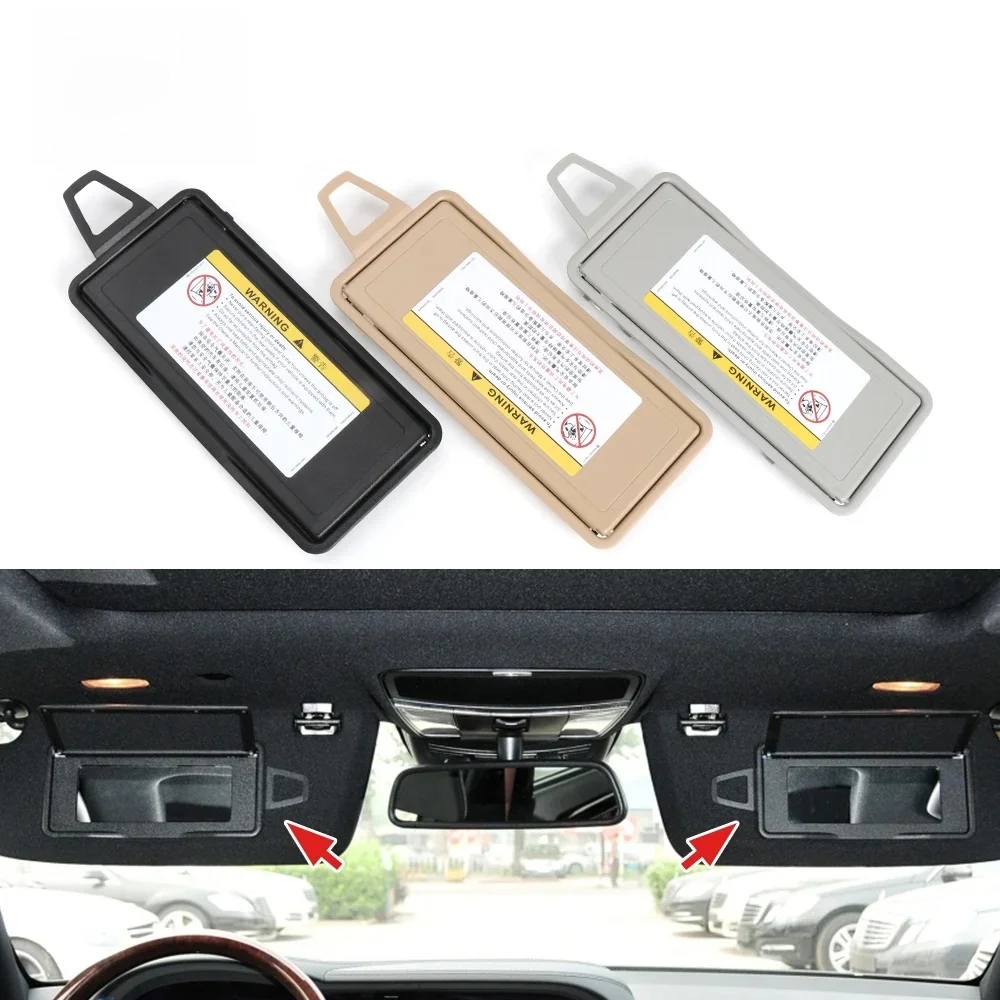 Lewy/prawy czarny szary beżowy parasol przeciwsłoneczny Visor makijaż lusterko kosmetyczne pokrywa dla Mercedes Benz W220 S klasa A2208100110 — 2