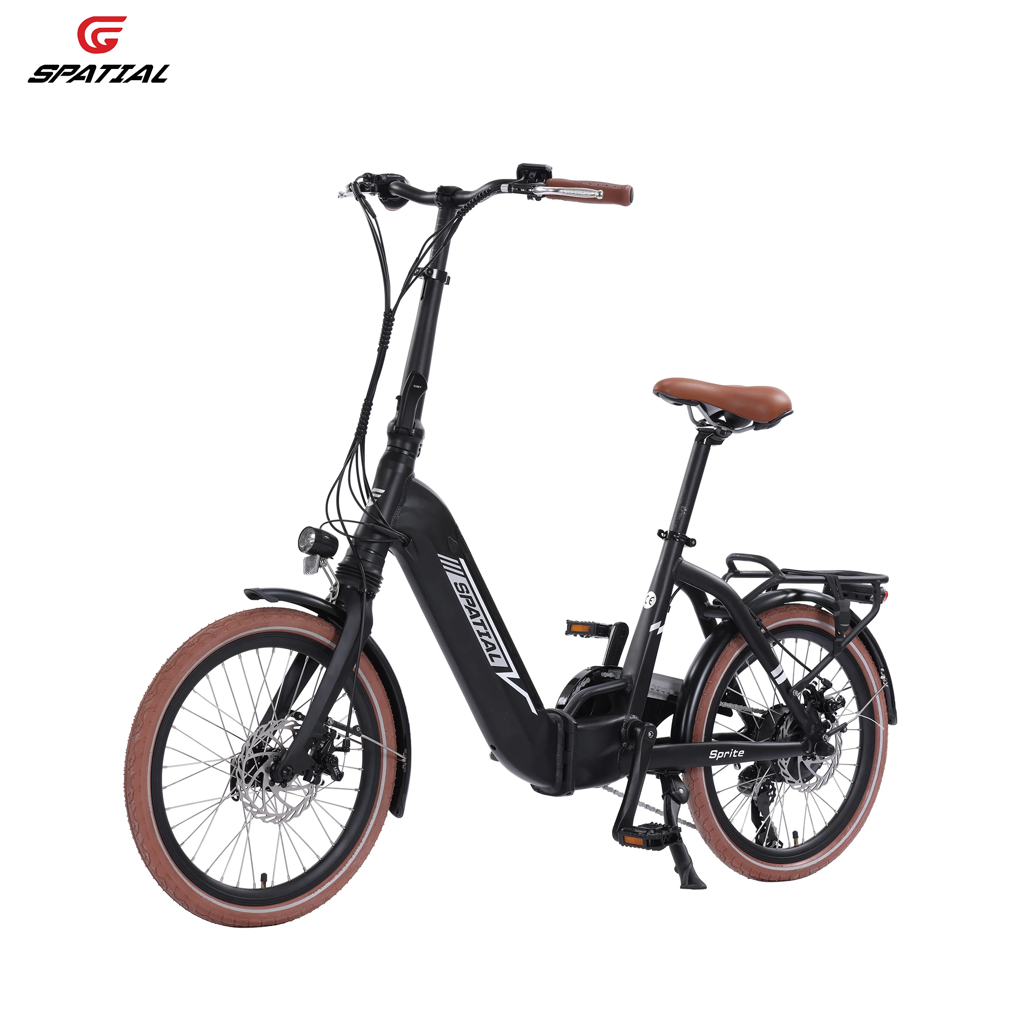 SPATIAL Sprite, bicicletta elettrica pieghevole per adulti, 250W, batteria sicura con sistema BMS da 36V 10,4Ah, e-bike da città con ruote da 20", coppia motore di 40Nm, leggera.