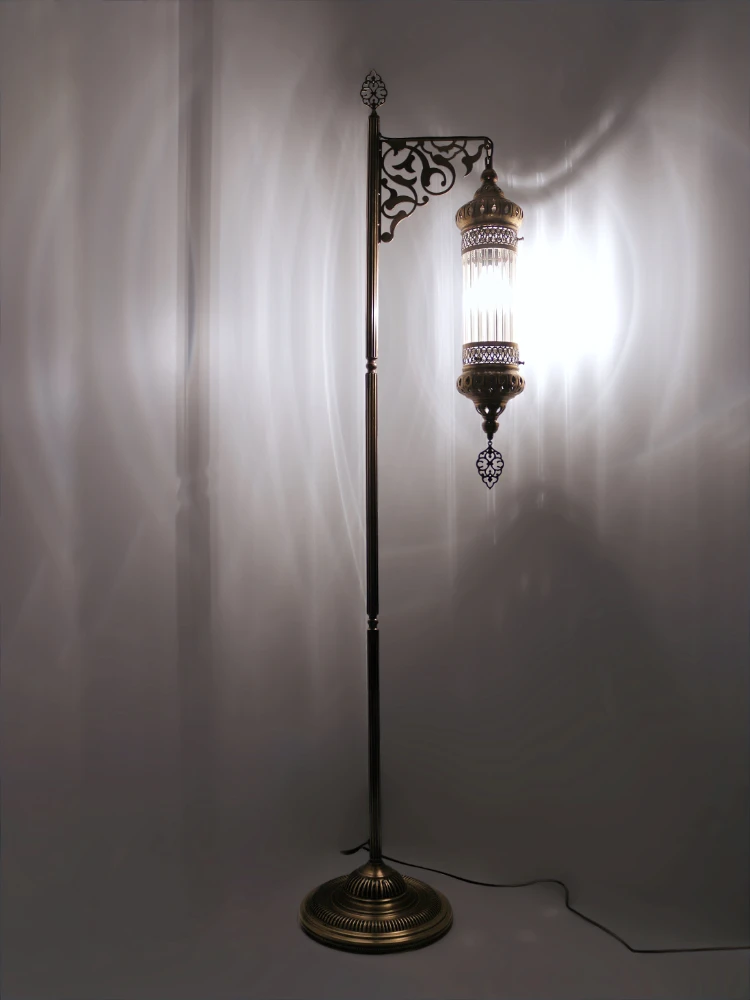 Turkish Floor Lamp Pyrex Glass Transparent Standing Light