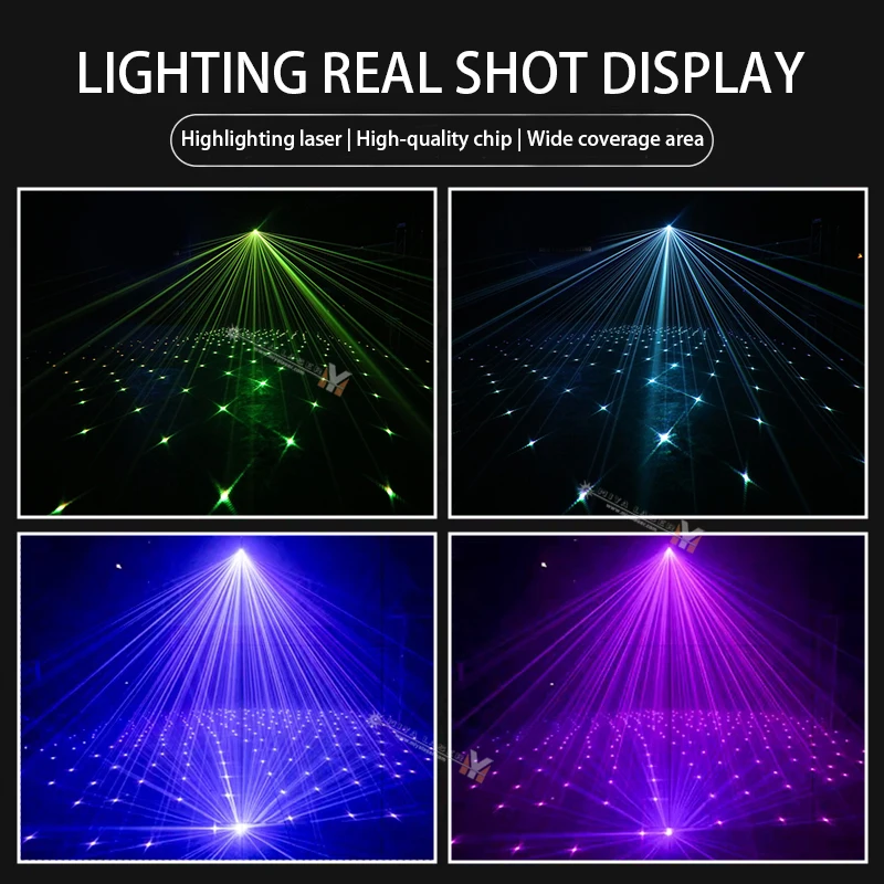 Outdoor Waterproof IP65 Galaxy Laser Projector RGB DMX512 Control Garden Holiday Party Decor Yard Light Projector