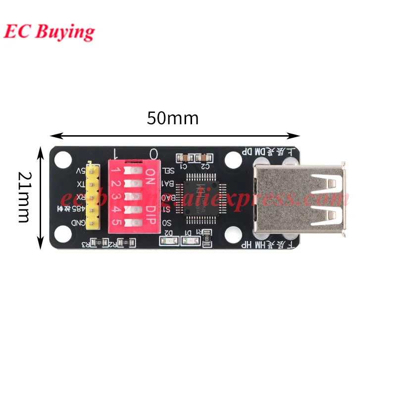 CH9350 HID-zu-UART-Konvertermodul – USB-Tastatur/Maus und Barcode-Scanner zu seriellem Port-Adapter, K – Detail 2