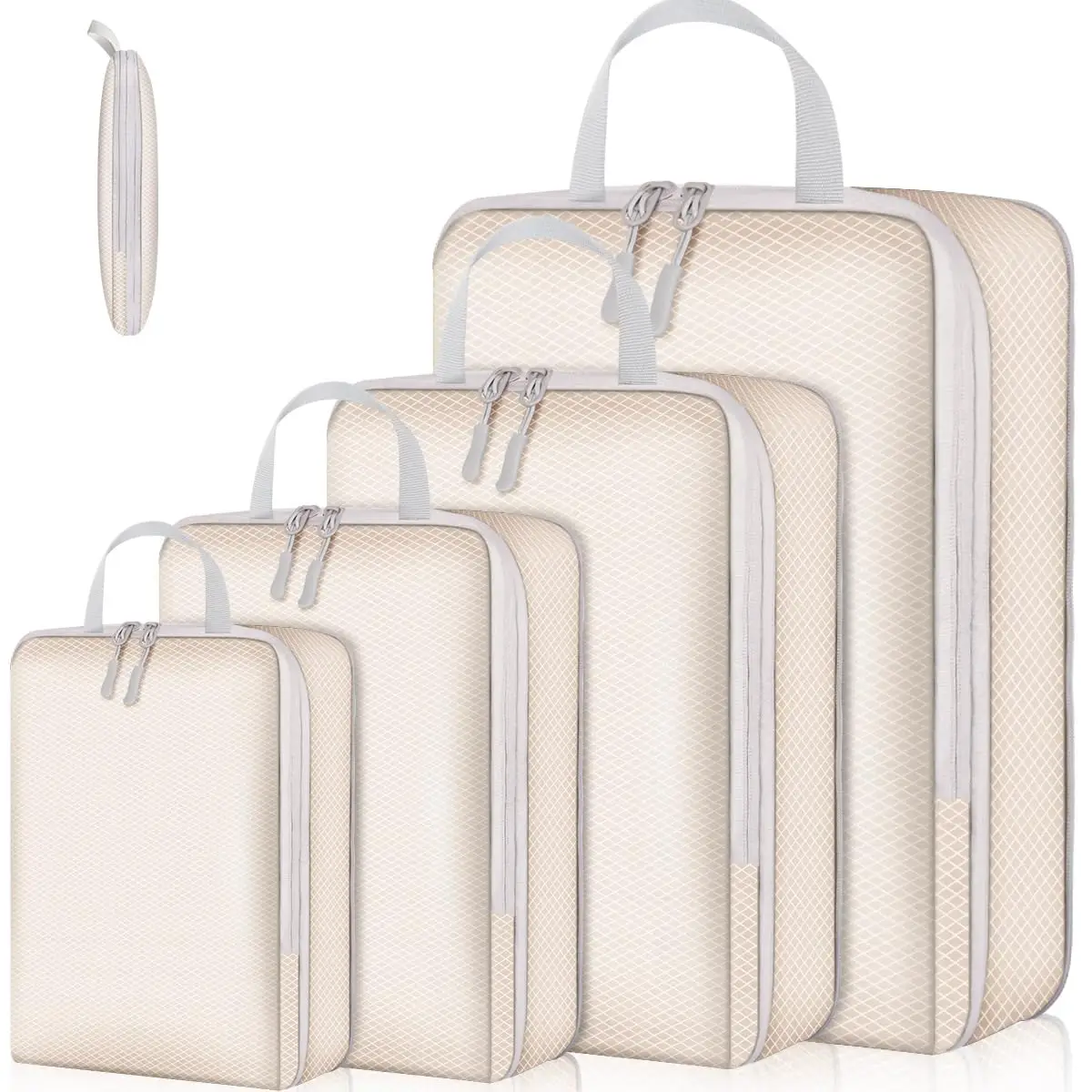 

Compression Packing Cubes, Travel Accessories, Packing Organizer, Lightweight Luggage Packing Cubes, Space Saver, 4 Set