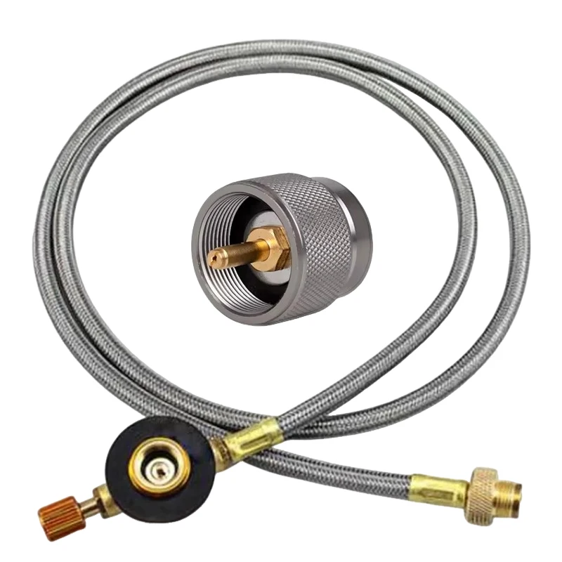 Pandatour Camping Gasherd Adapter ButaneAdapter Verlängerungsschlauch Split HerdKonverter Anschlussschlauch Gastank Adapter Ausrüstung