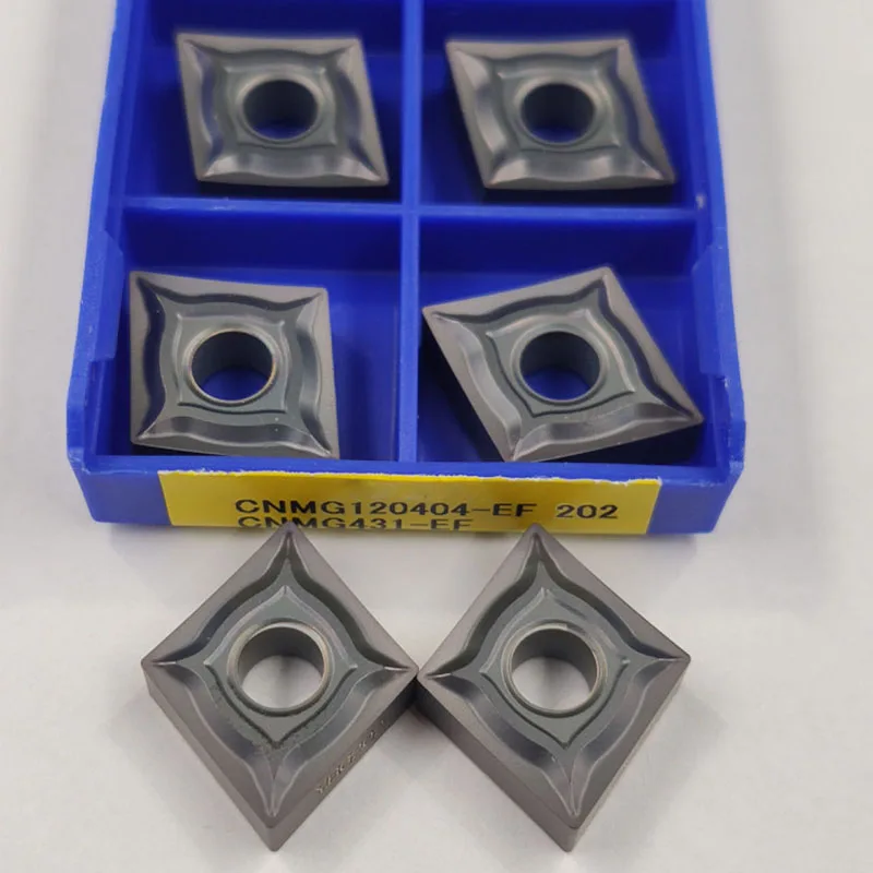 

10pcs CNMG120404-EF 202 CNMG 120404-EF 202 CNMG 12 04 04 EF Carbide Milling Inserts Turning Tools