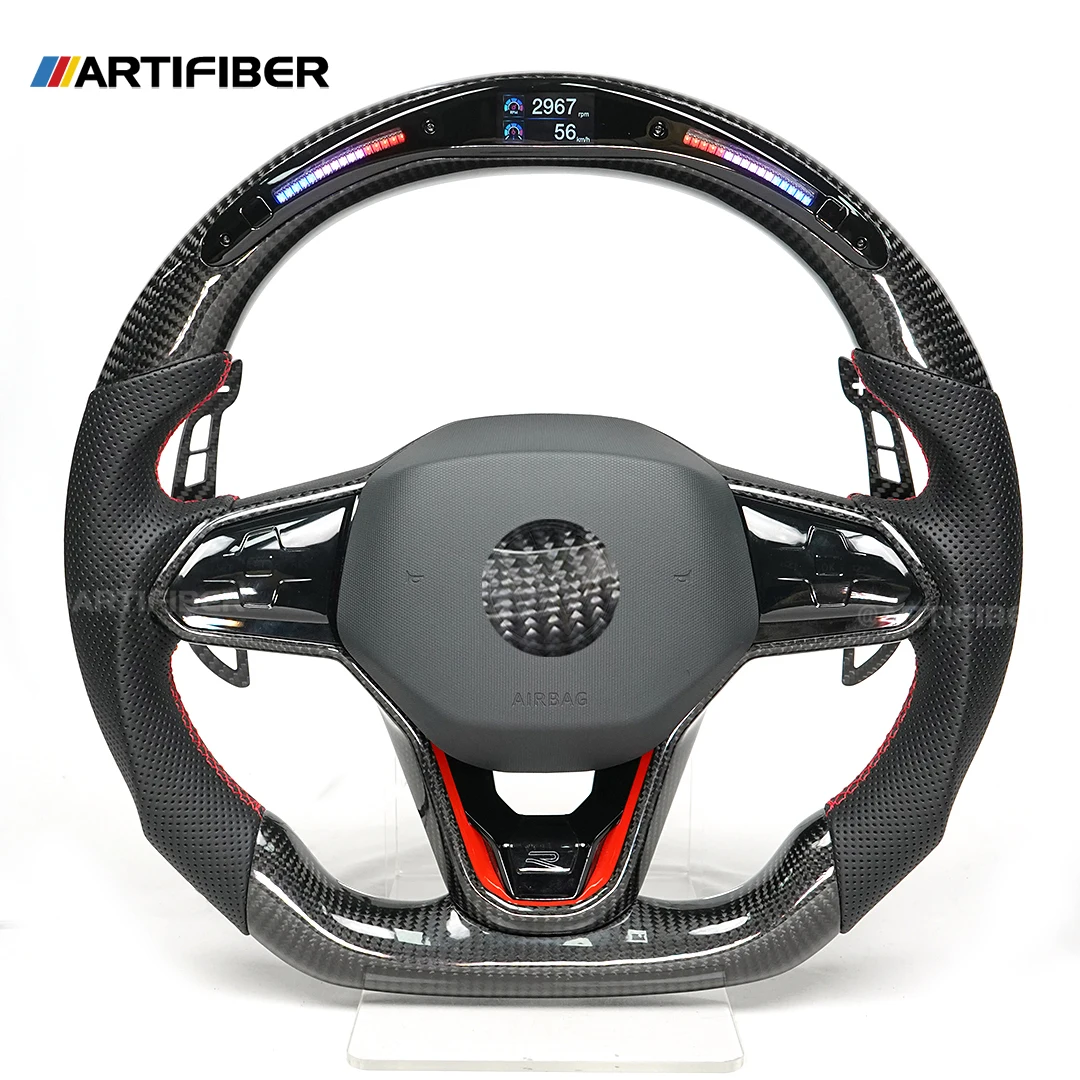 

ARTIFIBER магнитный переключатель из углеродного волокна для Volkswagen Golf 8 MK8 CC GTI R, переключатель рулевого колеса, модифицированный интерьер автомобиля