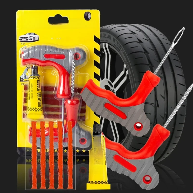 AliExpress SHIDWJ Car Bike Truck Motorcycle Tire Repair Kit Studding Tool Set Tubeless Tyre Puncture Plug Patch Strip Glue Garage Tool Accessories
