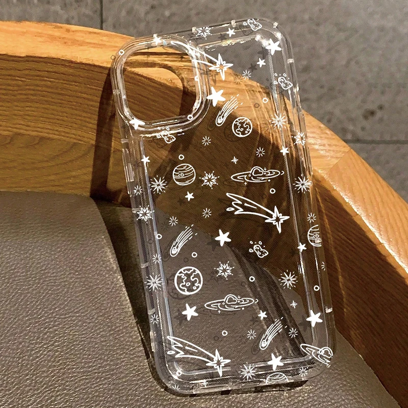 Xiaomi Redmi Note 12, 4g,11,10,13 pro plus,5g,11s,12s,10s用の太陽と月の星が付いた透明な電話ケース9、12c、13c、4g