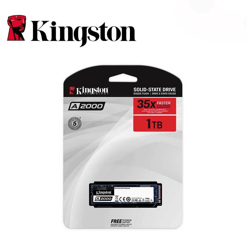 Imagem -02 - Kingston m2 Ssd M.2 Pcie Ssd 250gb Nvme 2280 500gb 1tb Disco Interno 250gb A2000 Unidade de Estado Sólido para o Portátil Netbook