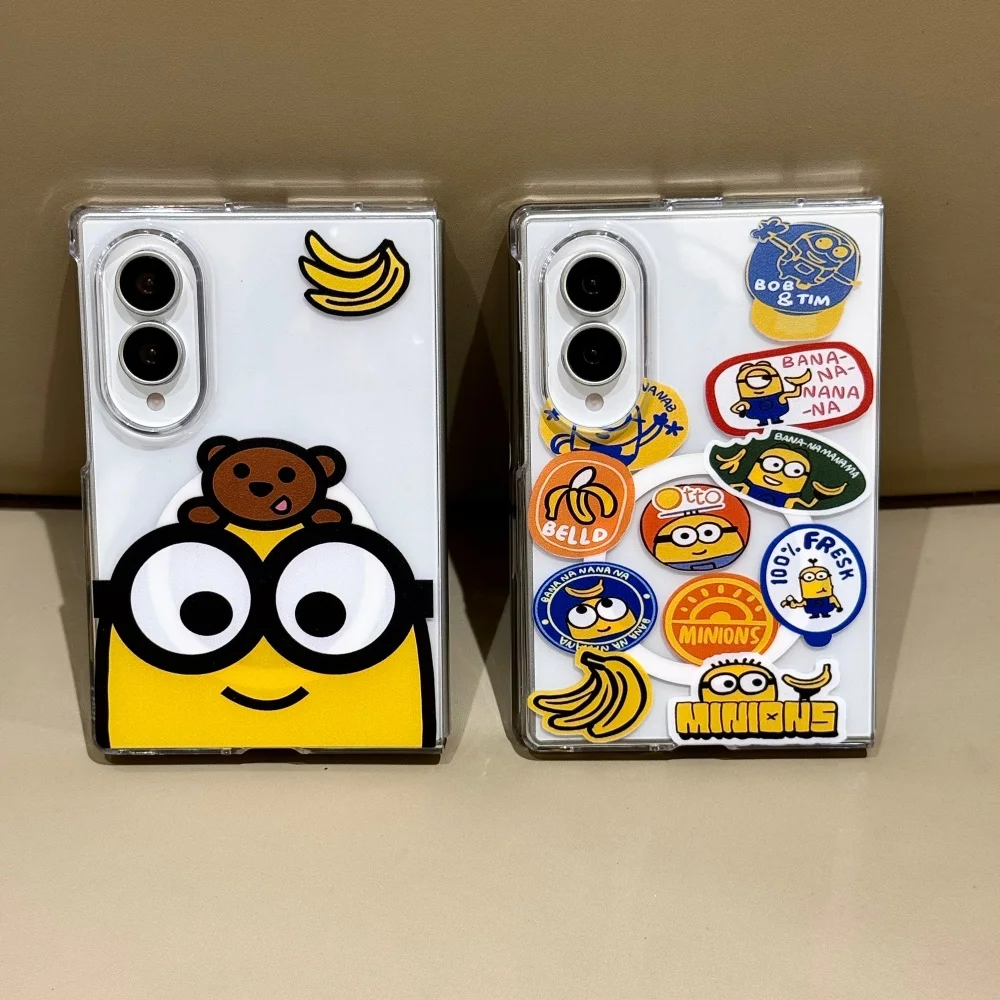Uroczy zestaw 3 w 1 z postaciami z kreskówek do telefonu Samsung Z Fold 8 Ultra Z Fold 8, 7, odporna na wstrząsy obudowa z uchwytem Magsafe