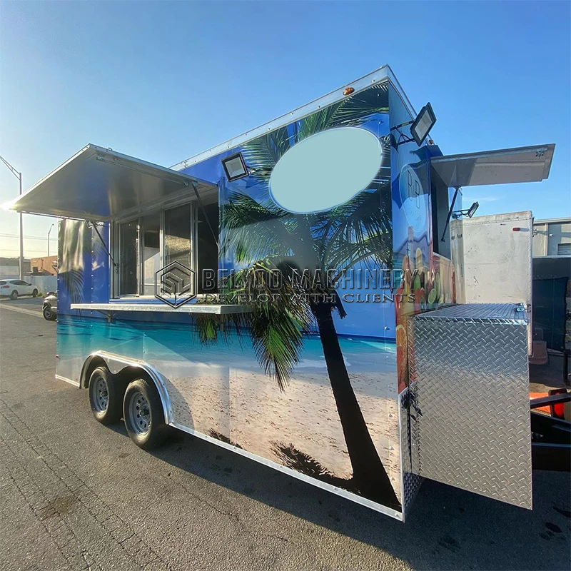 New Design Concession Trailer Fast Concession Trailer Food Truck Electric Street Kiosk Crepe Cart Mobile Food Truck Trailer