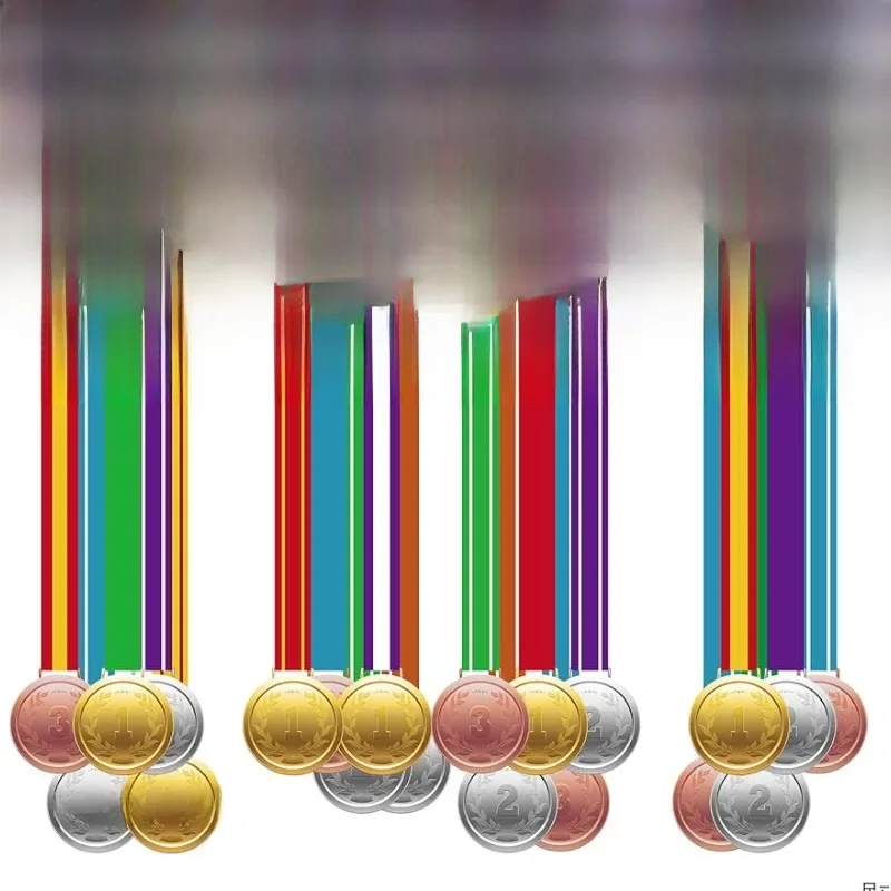 AliExpress NONE 1pc Cycling Medal Holder Hanger Stand Frame with 12 Hooks 3 Rows Hanging Over 60 Medals Wall Mounted Shelf 15.7 x 6Inch
