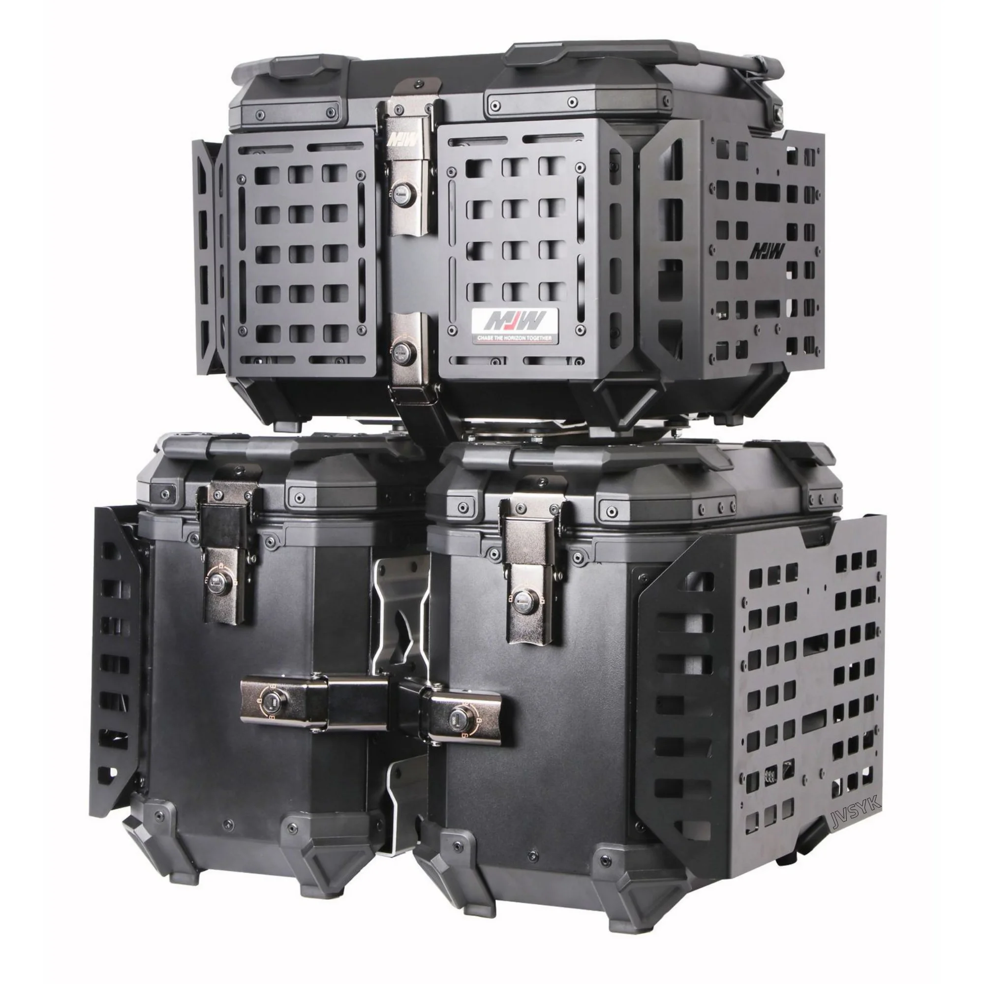 Top Case Moto en Aluminium 65L, 55L, Boîte Latérale Moto 38L, Boîte à Casque Pliante, Boîte Arrière Étanche à Verrouillage Rapide