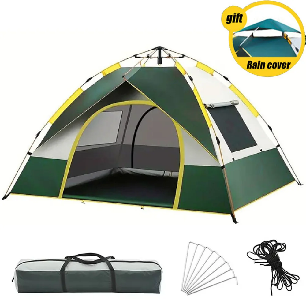 Pop-up tent for 1-2 people, easy instant setup, portable, back-pacing, one-time shelter for traveling, hiking, country side, Camping