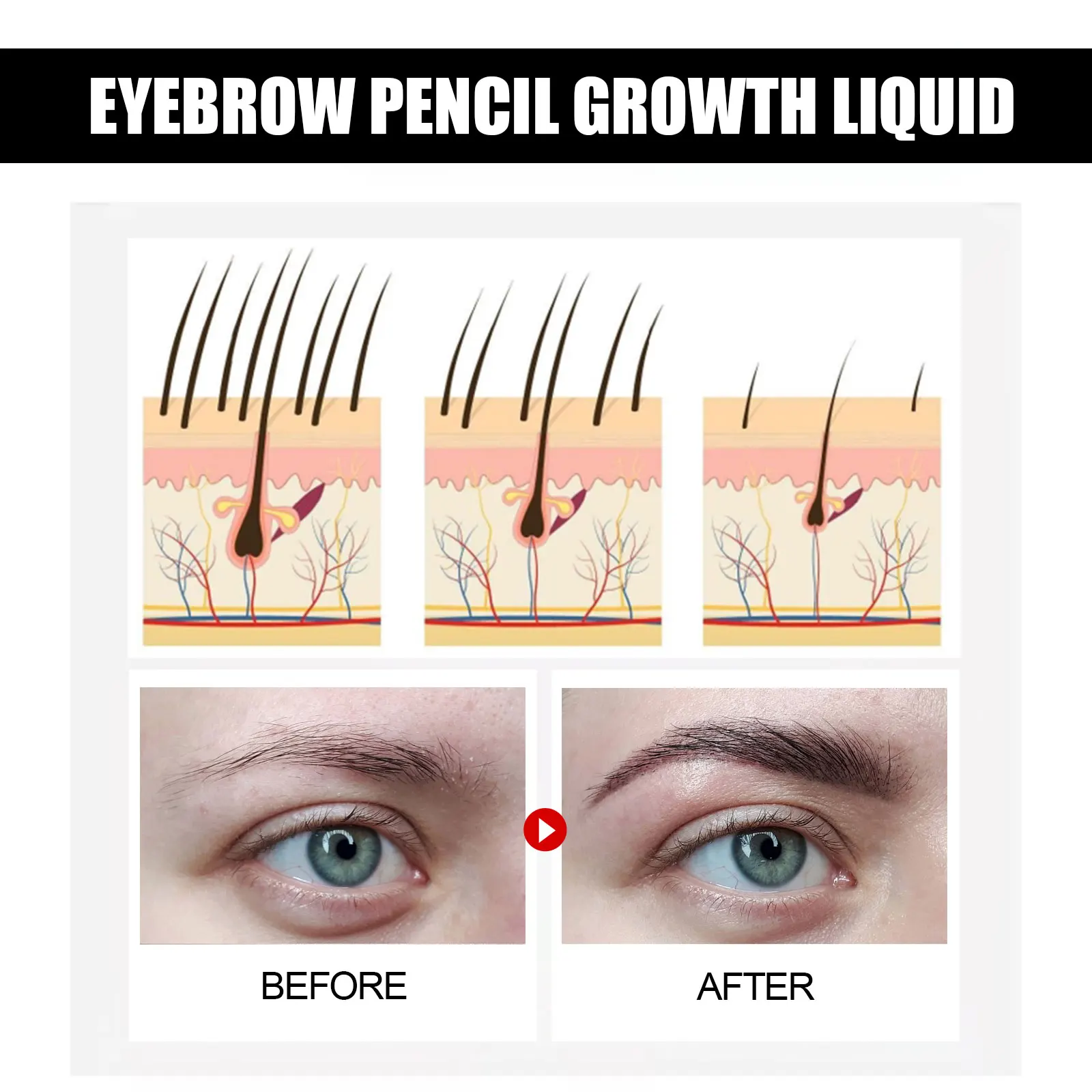 Eyebrow Enhancer Serum Fast Growing ผมร่วงเสีย Treatment สร้างคิ้วหนา Natural Eyebrow Beauty Treatment Care