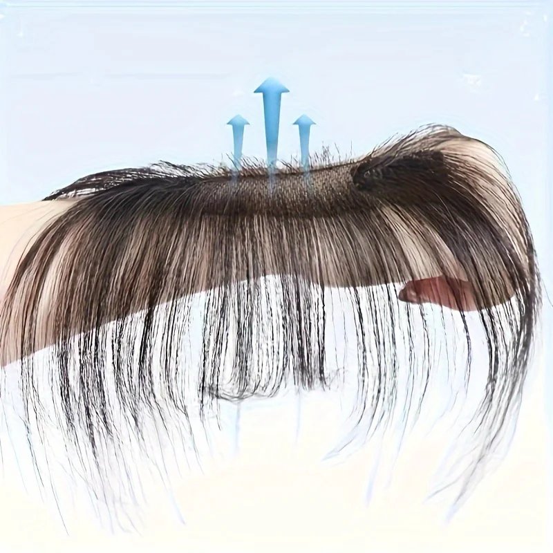 100% Human Hair Clip In Bangs Look Hair Accessories Clip In Hair Extensions Invisible Hair Bangs With Sideburns For Daily Use