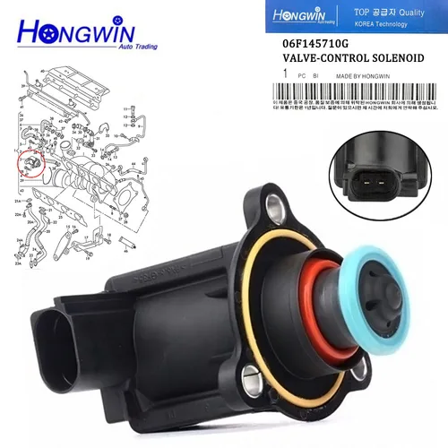 Imagen 1 del producto Válvula desviadora turboalimentada compatible con Audi A3/S3 A4 B8 A5 TT VW Golf Jetta Passat 1,4 1,8 2,0 06F 145 710 G 06F 145710 B 06F 145710 G