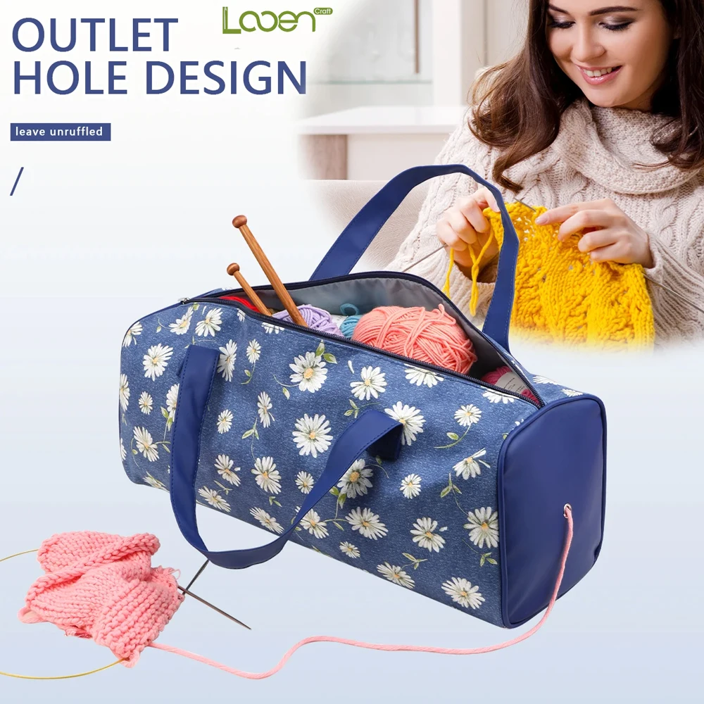 

1 piece of large-capacity wool storage bag, a portable DIY tool accessory storage pouch for travel