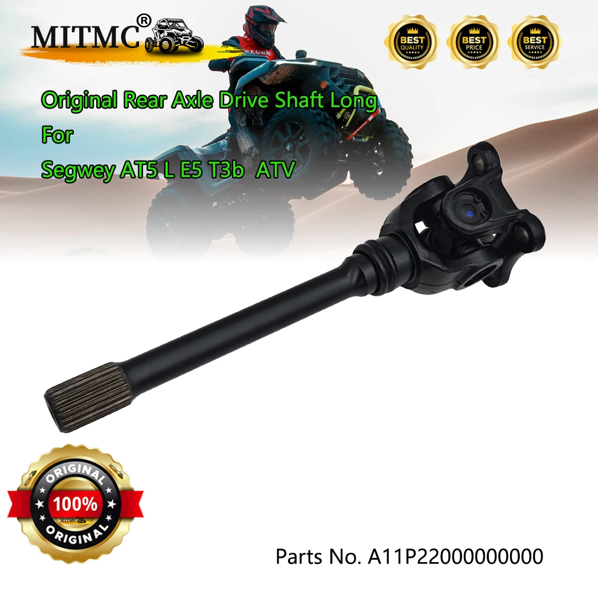 

Rear Axle Drive Shaft Long for Segwey AT5 L E5 T3b ATV UTV Spare Parts OEM A11P22000000000