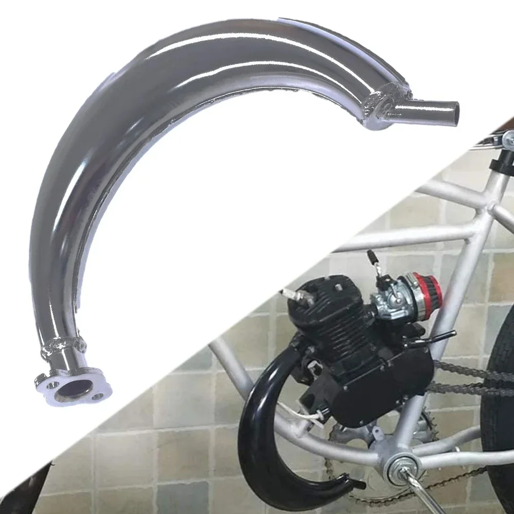 AliExpress 40mm Half Moon Banana Silencer Muffler Exhaust Pipe Upgrade for 49cc 60cc 66cc 80cc 2-Stroke Engine Motor Motorized Bicycle Bike