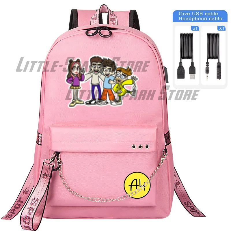 

Cartoon A4 Lamba Риви Pink Girl School Bags A4 Vlad For Teenager Kids USB Laptop Backpack Влад Бумага А4 Student Book Bag
