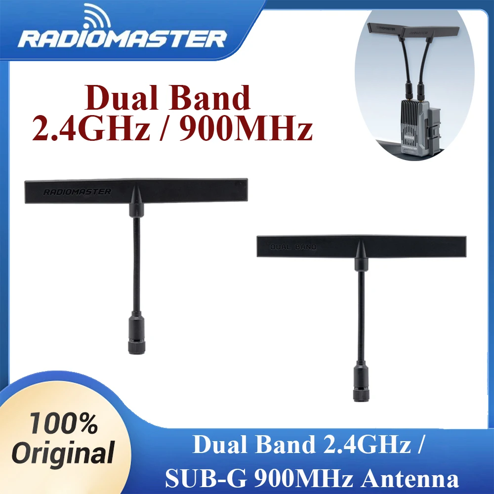 هوائي RadioMaster RP-SMA ثنائي النطاق 2.4 جيجا هرتز SUB-G 900 ميجا هرتز T لوحدة Radiomaster Nomad المزدوجة 1 وات الجوزاء Xrossband ELRS