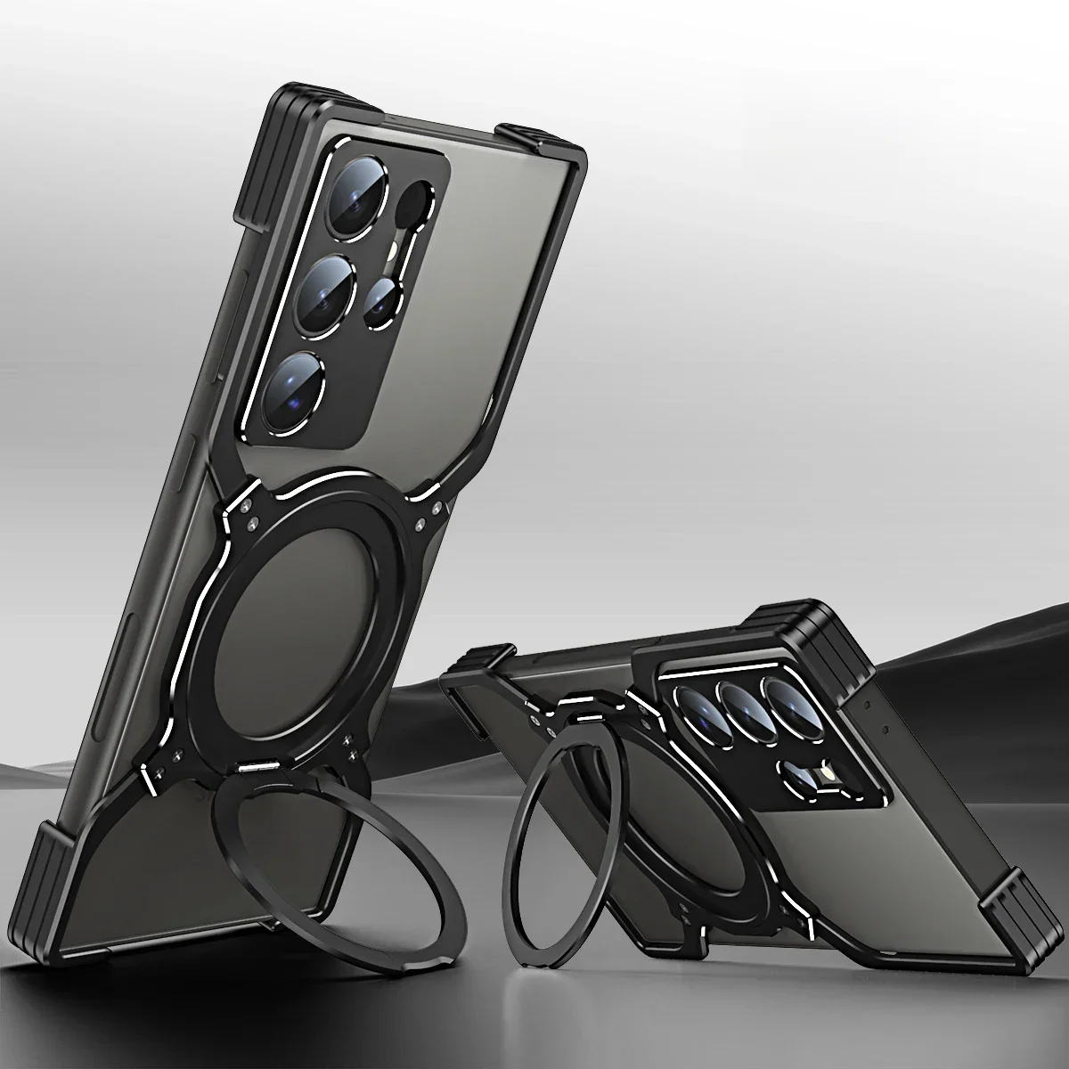Tytanowa obudowa metalowa do Samsung Galaxy S24 Ultra S25 S23 S26, aluminiowy bumper, magnetyczny uchwyt, osłona ochronna na obiektyw. — zdjęcie produktu 7