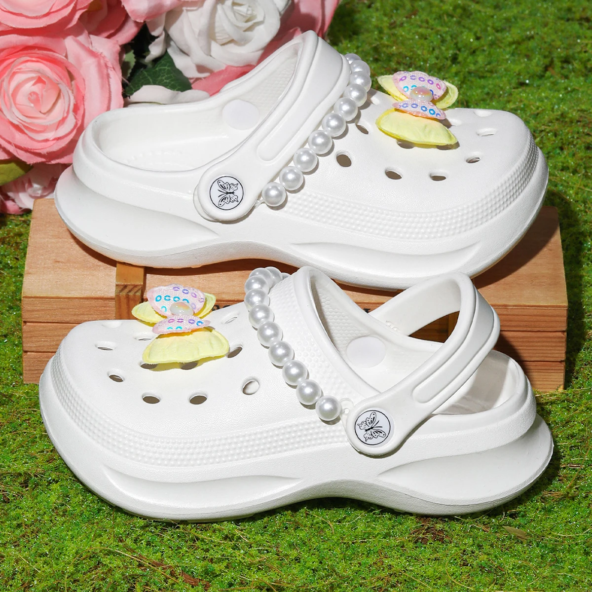 قباقيب خشبية عصرية للأطفال في الصيف، أحذية حديقة خفيفة الوزن من مادة EVA قابلة للتنفس وغير قابلة للانزلاق #2