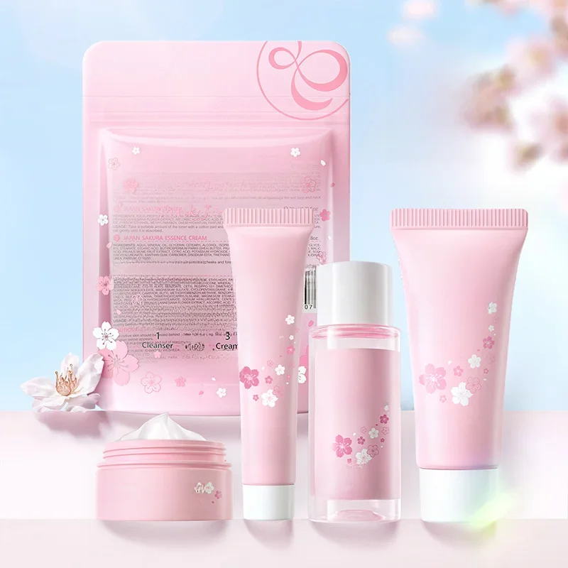 Laikou Sakura Hautpflege-Sets Gesichts reiniger Gesichts creme Serum Toner feuchtigkeit spendend
