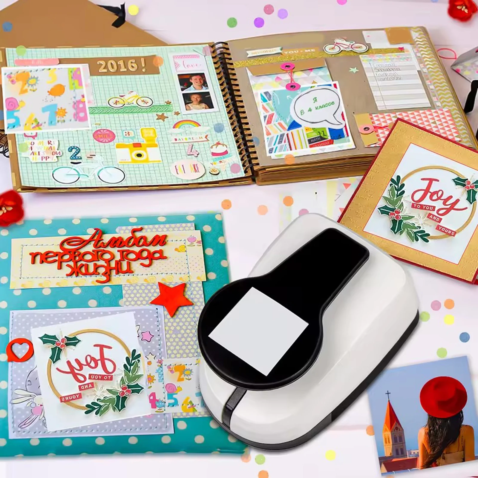 Creative Fun Paper Punch Shapes Easy Squeeze Craft Puncher for DIY Paper Card Birthday Party Favors Mini DIY Craft Making Tool