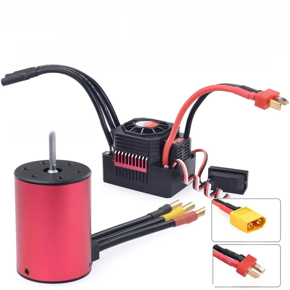 Overtref Hobby KK 3650 Combo waterdichte borstelloze motor 7700/6900/4500/3600/3100KV 3,175 mm as met 60A/120A ESC voor 1/10 RC auto - afbeelding 2