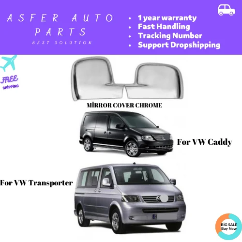 Mirror Cover  for VW Transporter T5 (2003-2010) Caddy (2004-2015) 2 Pcs Right And Left Set High Quality