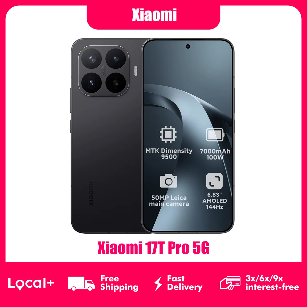 Xiaomi 17T Pro 5G 12GB 256GB 512GB 1TB Smartphone MediaTek Dimensity 9500 7000mAh 100W 50MP OIS Kamera 6,83 Zoll 144Hz Display IP68